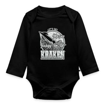 Lass uns Kraken Funny Squid Marine Biologist Sea bekommen - Baby Bio-Langarm-Body - Schwarz - Vorne