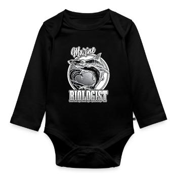 Meeresbiologe Hammerhai Meeresbiologie - Baby Bio-Langarm-Body - Schwarz - Vorne