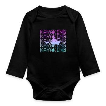 Kayak fahren - Baby Bio-Langarm-Body - Schwarz - Vorne
