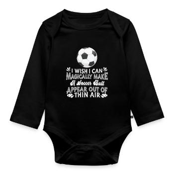 Football Football - Body Bébé bio manches longues - noir - Devant