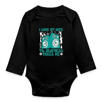 Tontechniker Sound Audio Engineer - Baby Bio-Langarm-Body - Schwarz - Vorne