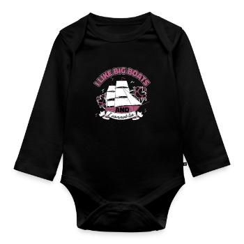 Voilier Voilier Sailor - Body Bébé bio manches longues - noir - Devant
