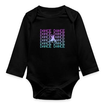 danser - Body Bébé bio manches longues - noir - Devant