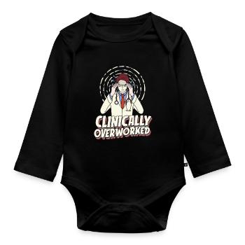 Infirmier - Body Bébé bio manches longues - noir - Devant