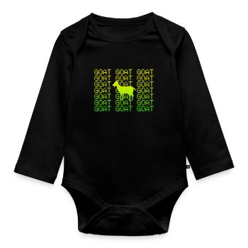 Chèvre - Body Bébé bio manches longues - noir - Devant