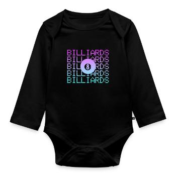 Billiard - Baby Bio-Langarm-Body - Schwarz - Vorne