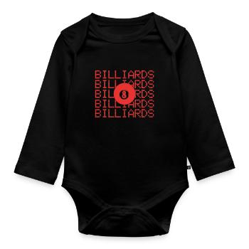 Billiard - Baby Bio-Langarm-Body - Schwarz - Vorne