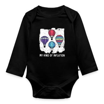 Mon genre d’amateurs de montgolfières gonflables - Body Bébé bio manches longues - noir - Devant