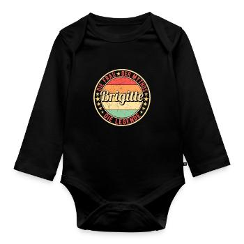 Brigitte Die Frau Der Mythos Die Legende - Baby Bio-Langarm-Body - Schwarz - Vorne