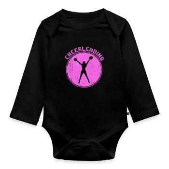 cheerleading - Body Bébé bio manches longues - noir - Devant