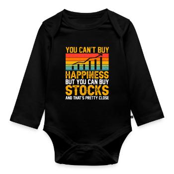Trader Day Trading Forex Finance Actions boursières - Body Bébé bio manches longues - noir - Devant