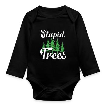 Forest In Disc Golf - Organic Longsleeve Baby Bodysuit - black - Front