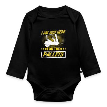 Forklift Driver Forklift Truck Driver - Organic Longsleeve Baby Bodysuit - black - Front