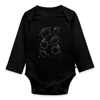 Angelcore Aesthetic Coconut Deathberry Cake - Organic Longsleeve Baby Bodysuit - black - Front