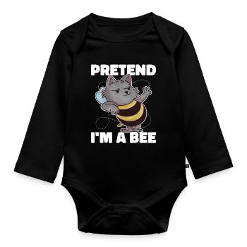 Pretend Im A Bee Bienen Geschenk - Body Bébé bio manches longues - noir - Devant