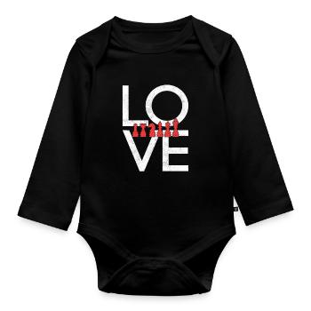 Schach - Baby Bio-Langarm-Body - Schwarz - Vorne