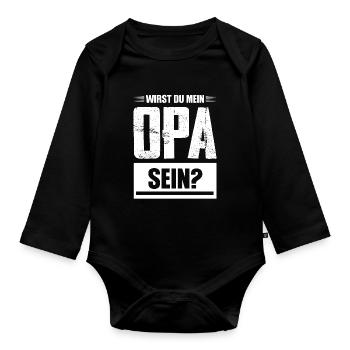 Opas Opa Opas Geschenk - Baby Bio-Langarm-Body - Schwarz - Vorne