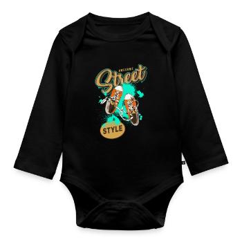 Sneakers Sneaker Love Sneaker Dicton - Body Bébé bio manches longues - noir - Devant