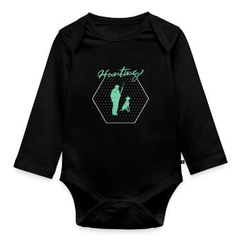 Hunt - Organic Longsleeve Baby Bodysuit - black - Front