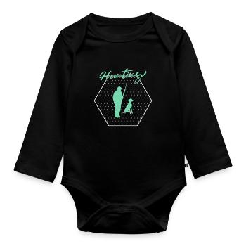 Hunt - Organic Longsleeve Baby Bodysuit - black - Front