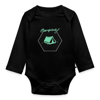 Camp - Body Bébé bio manches longues - noir - Devant