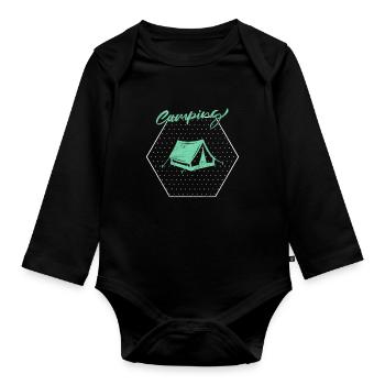 Camp - Body Bébé bio manches longues - noir - Devant