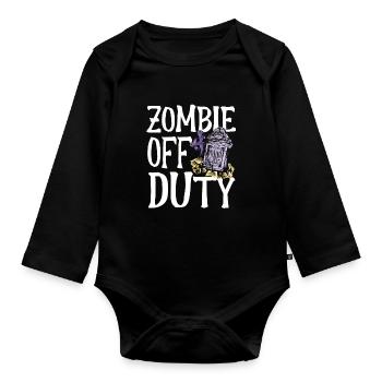 Zombie Außer Dienst - Baby Bio-Langarm-Body - Schwarz - Vorne