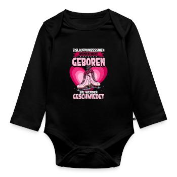 Eislaufen - Baby Bio-Langarm-Body - Schwarz - Vorne