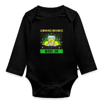 Lemonade Seller Lemonade Lemonade Stand - Organic Longsleeve Baby Bodysuit - black - Front