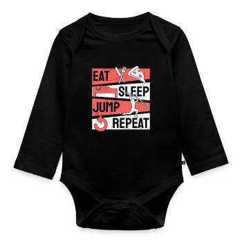Pole Vault Pole Vault Pole Vaulter - Organic Longsleeve Baby Bodysuit - black - Front