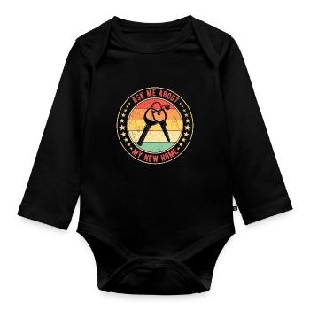 Hauskäufer Hausbesitzer Einweihungsparty - Baby Bio-Langarm-Body - Schwarz - Vorne