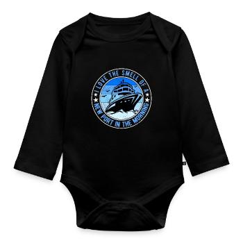 Cruise Cruise Cruise Cruiser - Organic Longsleeve Baby Bodysuit - black - Front