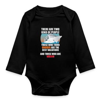Lustiges Kreuzfahrt-Reisen Design - Baby Bio-Langarm-Body - Schwarz - Vorne