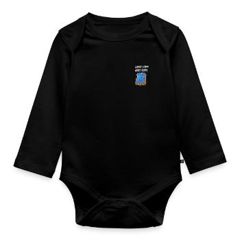 Wennt löppt dann löppt Bas-allemand frison - Body Bébé bio manches longues - noir - Devant