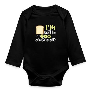 Toast mit Avocado - Baby Bio-Langarm-Body - Schwarz - Vorne