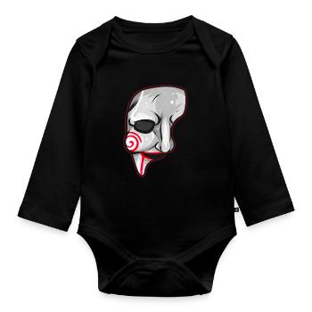 Scary Horror Movie Masque Costume Halloween - Body Bébé bio manches longues - noir - Devant