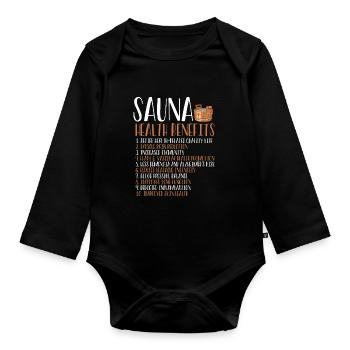 Avantages pour la santé du sauna - Body Bébé bio manches longues - noir - Devant