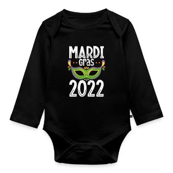 Karneval 2022 - Baby Bio-Langarm-Body - Schwarz - Vorne