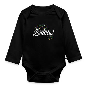 Stutenperlen - Baby Bio-Langarm-Body - Schwarz - Vorne