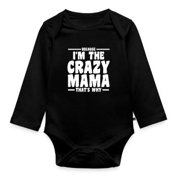 Mama Oma Oma Geschenk - Baby Bio-Langarm-Body - Schwarz - Vorne