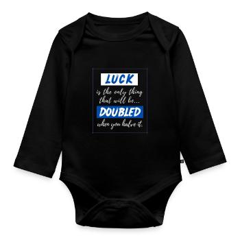 Glück ist die einzige Sache, die - Baby Bio-Langarm-Body - Schwarz - Vorne