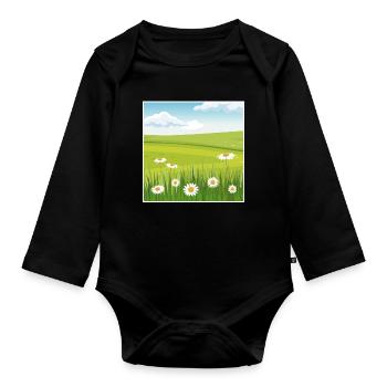 Fleur de Bloomcore - Body Bébé bio manches longues - noir - Devant