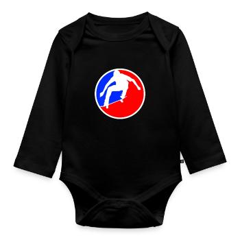 Logo du patinage - Body Bébé bio manches longues - noir - Devant