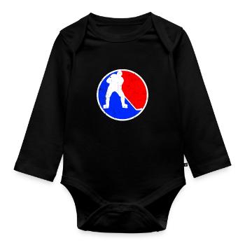 Logo du hockey sur glace - Body Bébé bio manches longues - noir - Devant