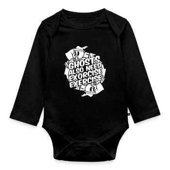 Halloween Komisch - Baby Bio-Langarm-Body - Schwarz - Vorne