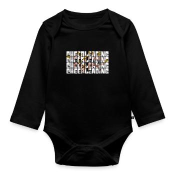 Cheerleading - Baby Bio-Langarm-Body - Schwarz - Vorne