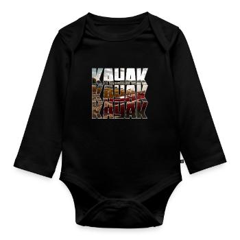kayak - Baby Bio-Langarm-Body - Schwarz - Vorne