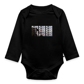 grimper - Body Bébé bio manches longues - noir - Devant