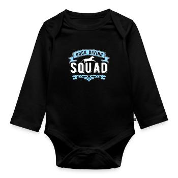 Dock Diving Squad - Organic Longsleeve Baby Bodysuit - black - Front