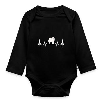 Samojedischer Herzschlag - Baby Bio-Langarm-Body - Schwarz - Vorne